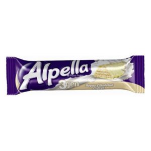 ویفرشکلات  سفید Alpella 3Gen  28 گرم